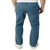 Chaps Classic Classic Stretth ישר מתאים למכנסי צ'ינו קדמיים שטוחים - גדלים עד 42