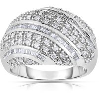 קראט T.W. טבעת אופנה זהב לבנה של יהלום 14KT עם יהלומים איכותיים