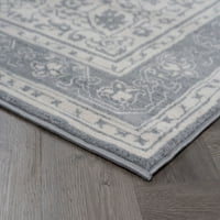 קרם מזרח שטיחים מסורתי, סלון אפור קל לניקוי