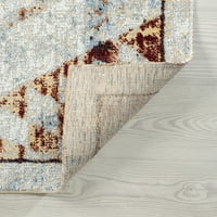 שטיח שטיח עכשווי חלודה יהלום, חלודה מקורה פיזור קל לניקוי