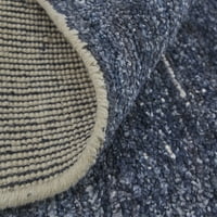 שטיח צמר עכשווי של Legros Premium, כחול נייבי, שטיח מבטא 2ft 3ft
