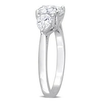 Miabella's Carat T.G.W. כרית ולבן חתוך אגס יצרו טבעת אירוסין סטרלינג סטרלינג 3 אבן