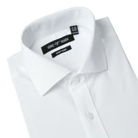 חולצות שמלת גברים רגילות מתאימות לשרוול ארוך נסיעות חולצת שמלה לבנה כותנה קלה לטיפול לגברים