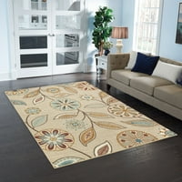 עמוד התווך המסורתי של מינרווה בז 'רב -פרחוני שטיח אזור מקורה, 7' 10 '