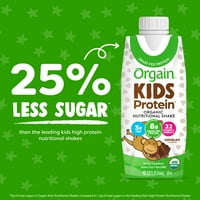 Orgain Organic Kids Shake תזונתי, ויטמינים ומינרלים, שוקולד, 4CT