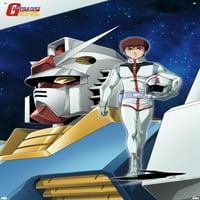 חליפה ניידת Gundam - פוסטר קיר אמנות מפתח עם Pushpins, 22.375 34