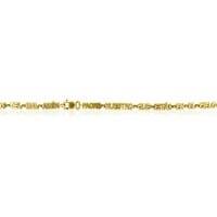 הברקה תכשיטים משובחים 14 קראט מצופה זהב מכסף סטרלינג פדרה נויסטרו, שרשרת התפילה של גברים, 30