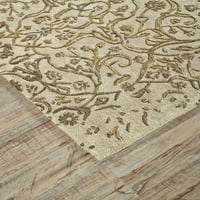 שטיח צמר של גלנדורה שיפוע, זהב עשיר שנהב, שטיח שטח 8ft 8ft