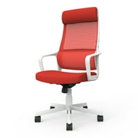 רהיטים של אמריקה Celciana יור מנהלים עם תמיכה המותנית & מסתובב, קיבולת LB., אדום ולבן