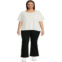 מכנסי ג'ינס של Terra & Sky's Plus Plus Size-On Bootcut, בגדלים 0x-4x