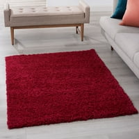 מעבר אזור שטיח זיון עבה מוצק אדום מקורה מלבן קל נקי