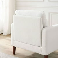 אקסנט כיסא כורסא עם עות ' מאני, מודרני ספה אחת כיסא לסלון, לבן טדי