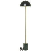 Decmode 62 מנורה רצפה שחורה בסגנון מטריה עם צל מתכת שחור