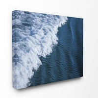 כחול אוקיינוס גל התרסקות צילום בד קיר אמנות על ידי שלישי וקיר
