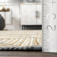 לורן ליס ציריגולד וינטג 'שטיח שטיח שטח שטיח, 5' 8 ', בראון