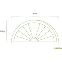 Ekena Millwork 80 W 21 H 2 P פרץ סניבון סגלרי ארכיטקטוני כיתה PVC PEDIMNET