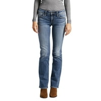 סילבר ג'ינס ושות 'לנשים בריט נמוך עלייה דקה ג'ינס, גדלי המותניים 24-36