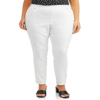 Terra & Sky's Women's Plus Size משוך על מכנסי ג'ינס סרוגים