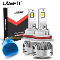 LASFIT HB LED ראש נורות פנס מוגבר קרן נמוכה גבוהה, 60W 6000LM 6000K, LA Plus, נורות