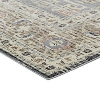 שטיח קילים בסגנון הורון גבה, אפור שזוף טבעי, שטיח שטח 4 רגל - 11 אינץ '7 רגל - 8 אינץ'
