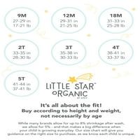 כוכב קטן אורגני תינוק בנות & פעוט בנות אורות בוהקים צרפתית טרי הסווטשרט & אצן מכנסיים, 2-חתיכה להגדיר