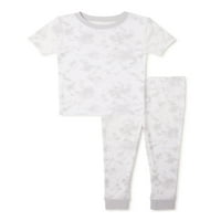 פלא אומה תינוקות ופעוטות בנים קושרים צבע ומכנסיים, סט שינה כותנה עם 2 חלקים, בגודל 12 מ '5 ט '